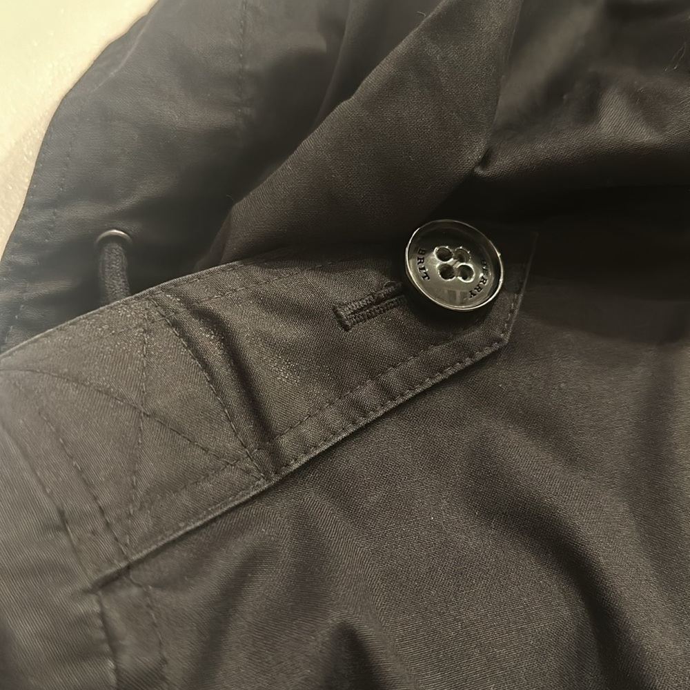 Burberry Brit Trench coat black removable hood check lining EXCELLENT condition - Picture 9 of 17